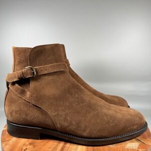 Velasca Milano Mens Brown Suede Jodhpur Boots Handmade Italy Size 45 US 12